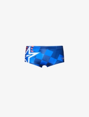 SPEEDO: Graphic-print low-rise recycled polyester-blend swim briefs