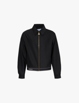 CASABLANCA: Branded-hem regular-fit wool-blend jacket