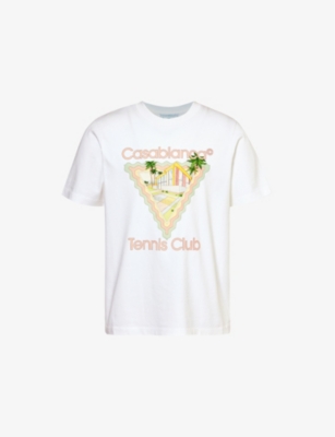 Shop Casablanca Printed Organic Cotton-jersey T-shirt In Maison De Reve