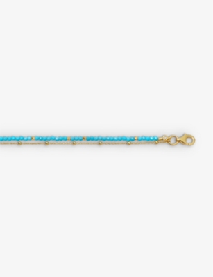 Astley Clarke Womens Yellow Gold Vermeil Biography Turquoise 18ct Gold-vermeil Bracelet In Yellow Gold Vermeil