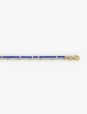 ASTLEY CLARKE: Fine Biography 18ct Yellow Gold Vermeil And Lapis Bracelet