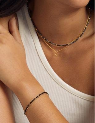 ASTLEY CLARKE: Biography black-spinel 18ct gold-vermeil bracelet