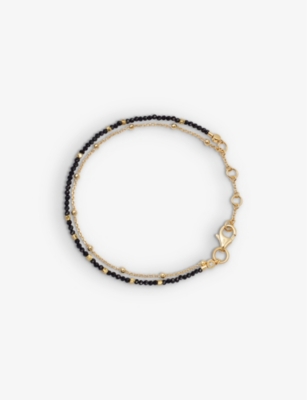 ASTLEY CLARKE: Biography black-spinel 18ct gold-vermeil bracelet