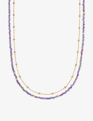 ASTLEY CLARKE: Biography multi-gemstone 18ct gold vermeil necklace