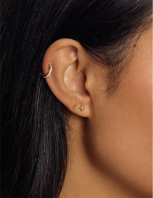 Astley Clarke Womens Solid Yellow Gold Biography North Star Diamond 14ct Yellow-gold Stud Earrings In Solid Yellow Gold