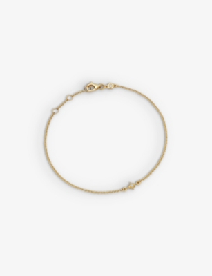 Astley Clarke North Star 14ct Yellow-gold And 0.016ct Lab-grown Diamond Bracelet In Solid Yellow Gold