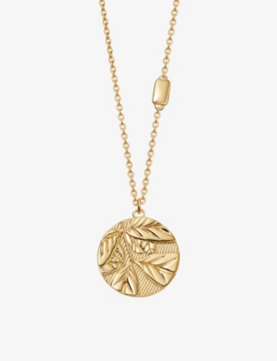 Astley Clarke Womens Yellow Gold Vermeil Terra Strength 18ct Yellow Gold-plated Vermeil Pendant Neck