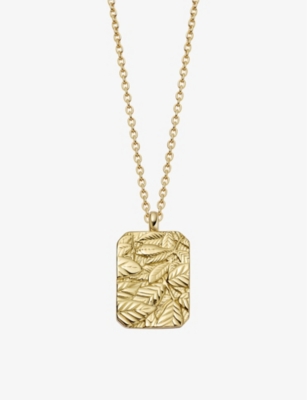 ASTLEY CLARKE: Terra Strength engravable locket 18ct yellow gold-vermeil necklace