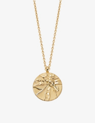 ASTLEY CLARKE: Terra Loved 18ct yellow gold-plated vermeil locket necklace