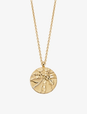 ASTLEY CLARKE WOMENS YELLOW GOLD VERMEIL TERRA LOVED 18CT YELLOW GOLD-PLATED VERMEIL LOCKET NECKLAC 