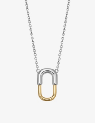 ASTLEY CLARKE: Aurora U-Hoop 18ct gold-vermeil and sterling-silver necklace