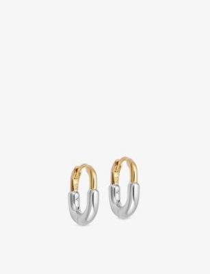 ASTLEY CLARKE: Aurora U-hoop 18ct yellow gold-plated vermeil sterling-silver earrings