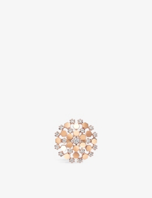 CHAUMET: Bee My Love 18ct rose-gold and 1.27ct diamond ring