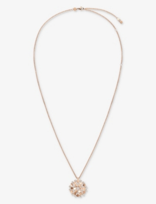 CHAUMET: Bee My Love 18ct rose-gold and 1.32ct diamond pendant necklace