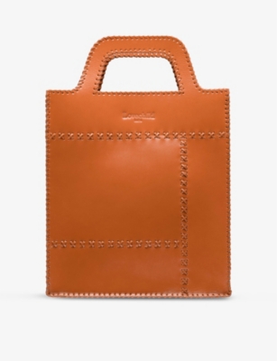 Shop Lovechild Women's Tan Kappel Logo-embossed Leather Handbag