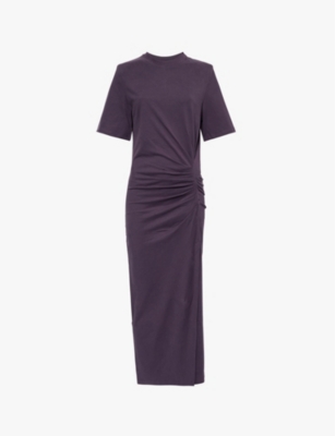 ISABEL MARANT: Lexia ruched-front organic-cotton midi dress