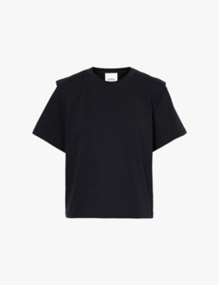 ISABEL MARANT: Zelitos pleated-shoulder organic-cotton T-shirt