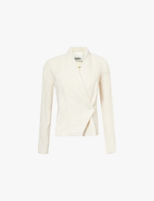 ISABEL MARANT: Loyana padded-shoulder slim-fit wool-blend jacket