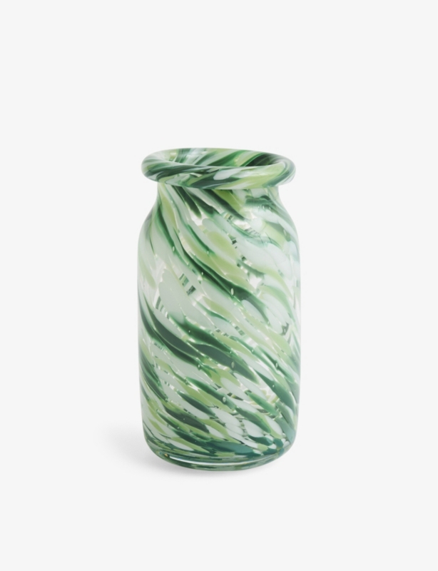Splash swirl-pattern glass vase