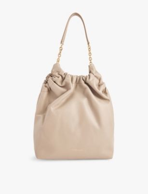 Demellier Womens Taupe Miami Leather Shoulder Bag In Neutral