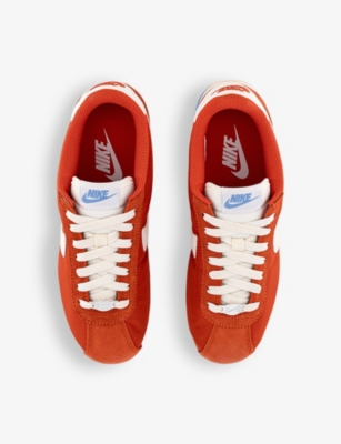 Shop Nike Womens Picante Red Sail Cortez Swoosh-logo Leather Low-top Trainers