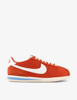 Shop Nike Womens Picante Red Sail Cortez Swoosh-logo Leather Low-top Trainers