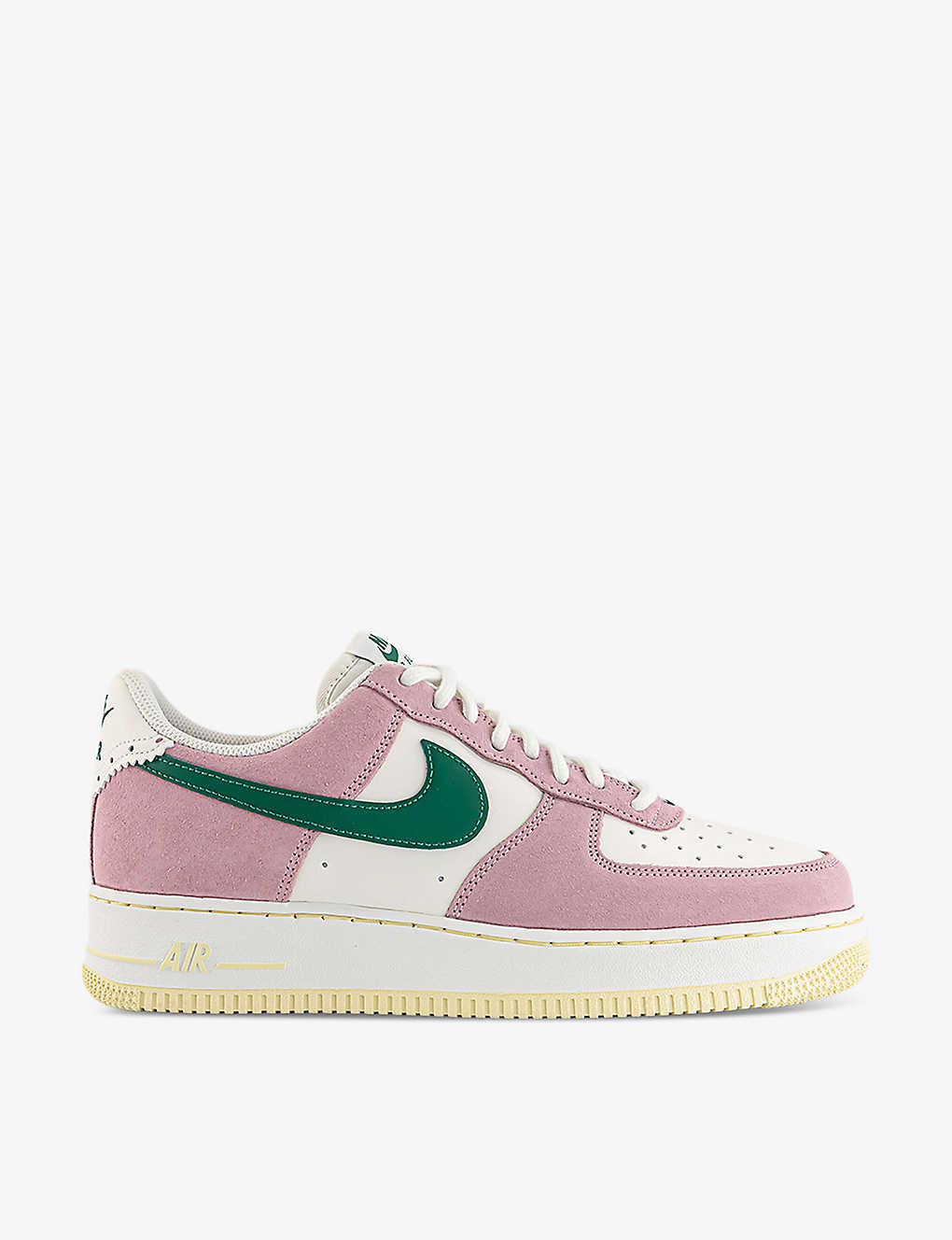 Nike Womens Sail Malachite Air Force 1 '07 Low-top Leather Trainers In Grey