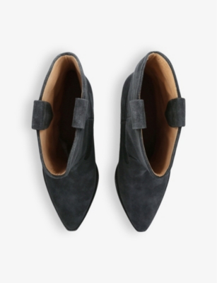 Isabel Marant Duerto Pointed-toe Suede Heeled Cowboy Boots In Black/comb
