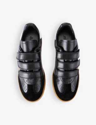 Isabel Marant Beth Leather Sneakers In Black