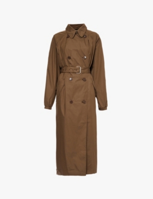 ISABEL MARANT ETOILE: Cacilda double-breasted organic-cotton and recycled-polyester trench coat