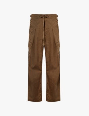 ISABEL MARANT ETOILE: Rebecca patch-pocket wide-leg mid-rise cotton-blend cargo trousers