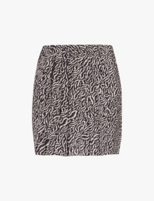 ISABEL MARANT ETOILE: Violaine graphic-print woven mini skirt