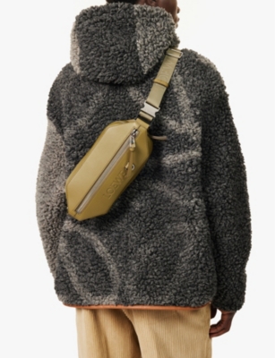 LOEWE: Convertible debossed branding leather shoulder bag