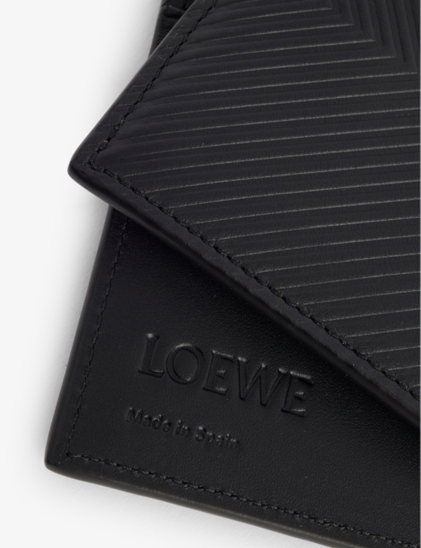 Billfold embossed leather wallet