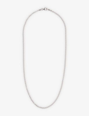 Shop Serge Denimes Men's Silver Rolo Sterling-silver Chain Necklace