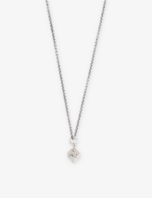 Shop Serge Denimes Men's Silver Fracture Sterling-silver Pendant Necklace