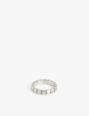 Shop Serge Denimes Men's Silver Box Engraved Sterling-silver Ring