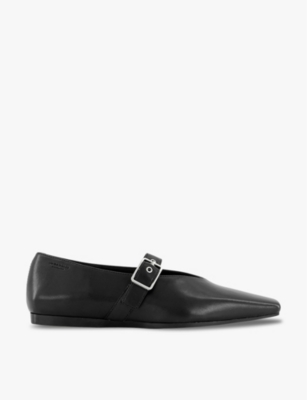 VAGABOND: Wioletta single-strap leather ballet pumps