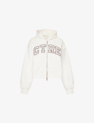 The Couture Club Varsity Zip Up Hoodie In Off White - Part Of A Set