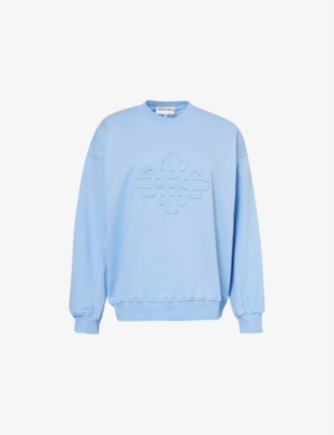 THE COUTURE CLUB: Logo-embossed cotton-blend sweatshirt