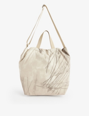 Shop Norse Projects Khaki Print Tech Stretch-woven Tote Bag
