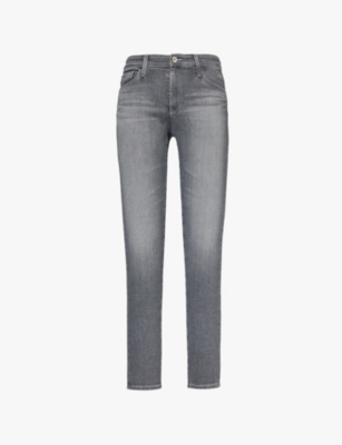 AG: Farrah skinny-leg high-rise denim-blend jeans