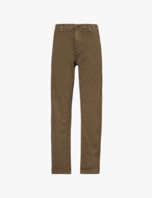 AG: Caden tapered-leg mid-rise cotton-blend trousers