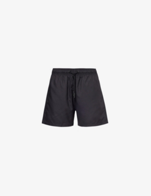 Shop Arne Essential Elasticated-waist Swim Shorts In Black