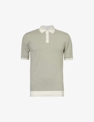 ARNE: Buttoned cotton knitted polo shirt
