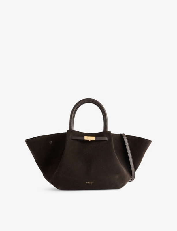 Midi New York leather tote bag
