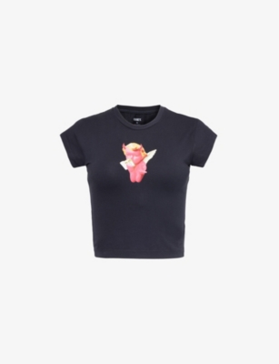 OBEY: Little Devil graphic-print stretch-cotton jersey T-shirt