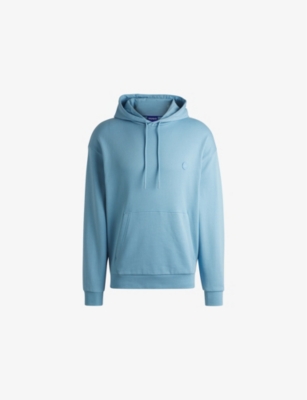 HUGO: Happy Hugo Logo-Appliqué Cotton-Jersey Hoody