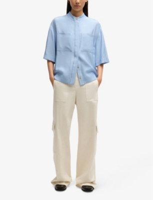 BOSS: Relaxed-fit short-sleeved woven shirt