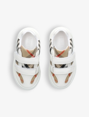 Burberry Riemensneakers Aus Leder Und Baumwolle In Winter Wht
